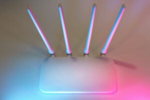 Modern Wi-Fi router for fast and reliable home office internet connection in 2026