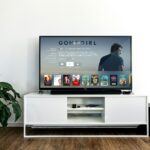 Large smart TV on a stand for home entertainment in 2026